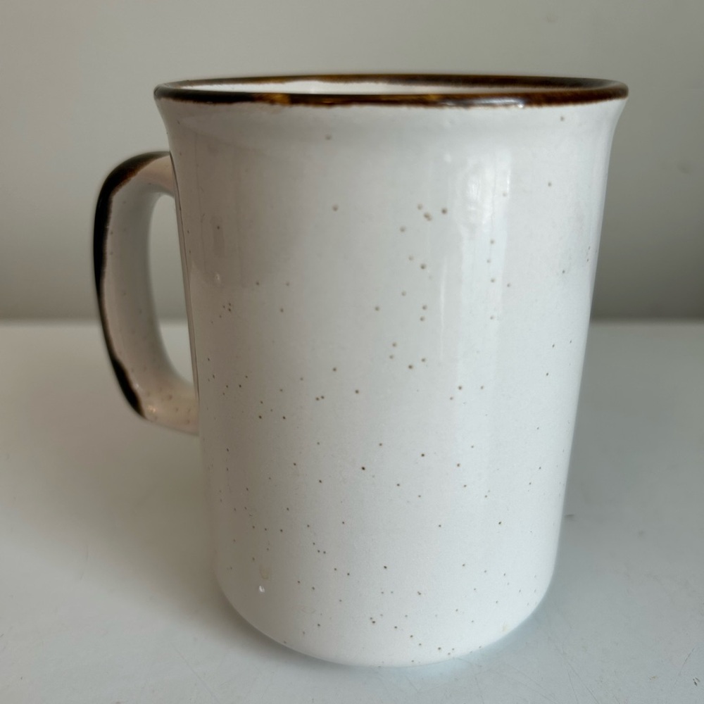 Vintage California Rainbow Pride Coffee Cup 4 Inches 70’s Stoneware Rustic Boho - Picture 3 of 10